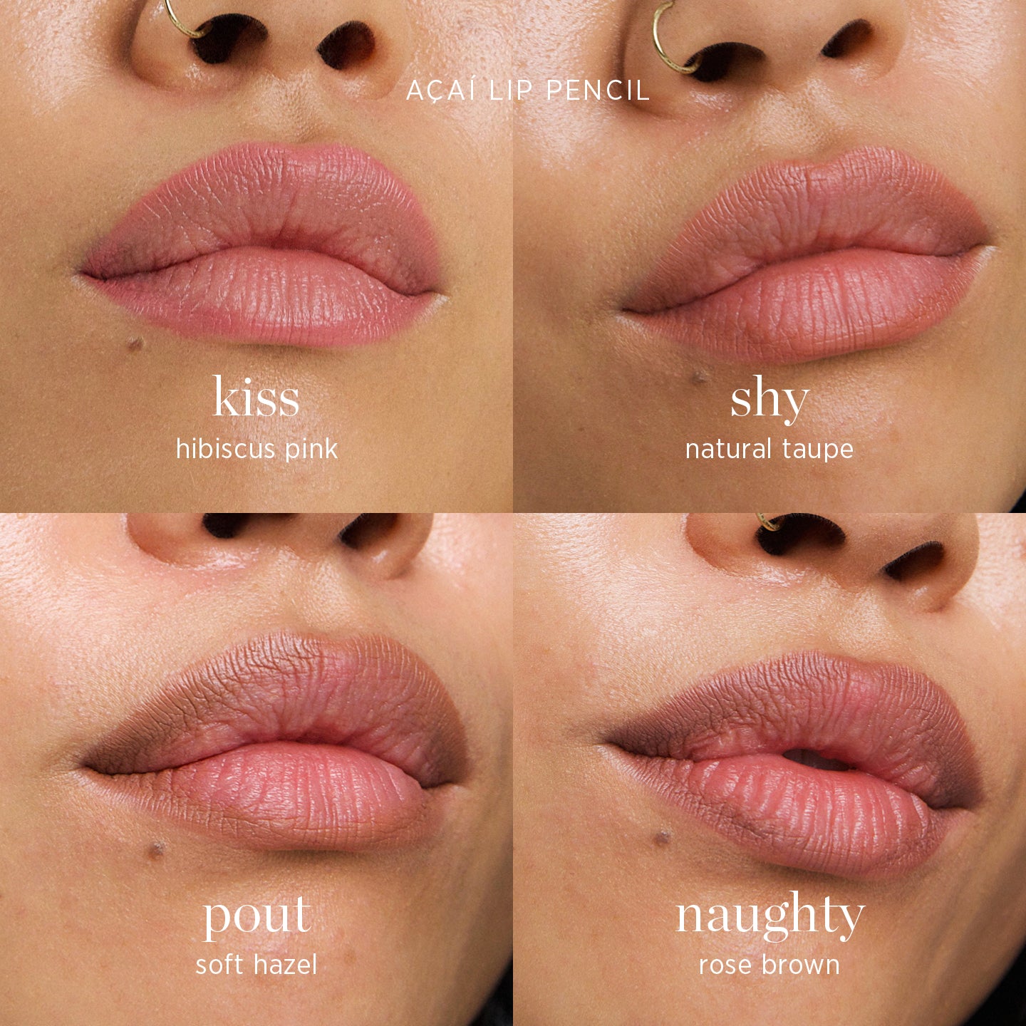 Ere Perez Acai Matte Lip Pencil Swatches - Vegan and Cruelty Free Makeup Australia