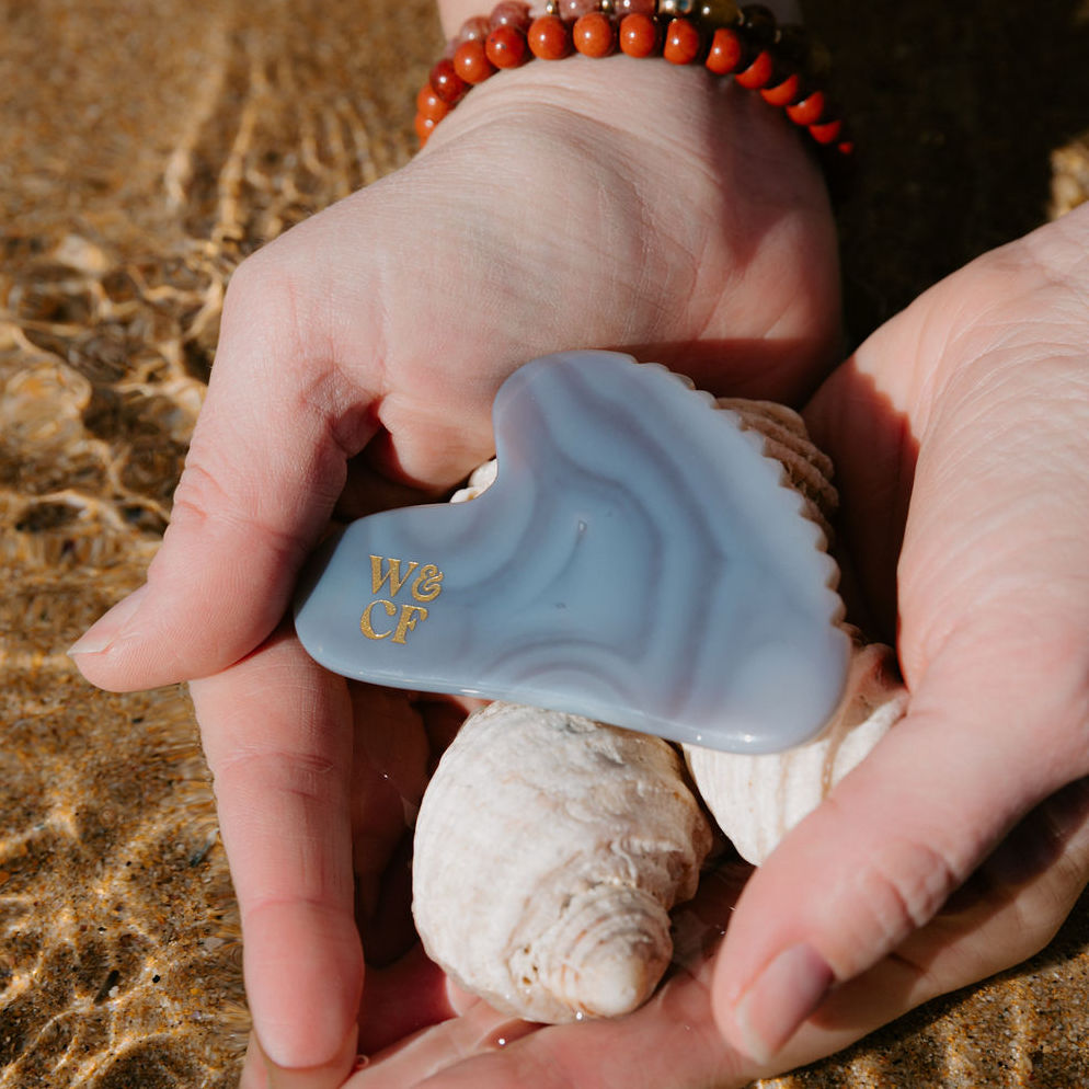 Grey Agate Gua Sha Facial Massage Tool - Wild and Cruelty Free Australia