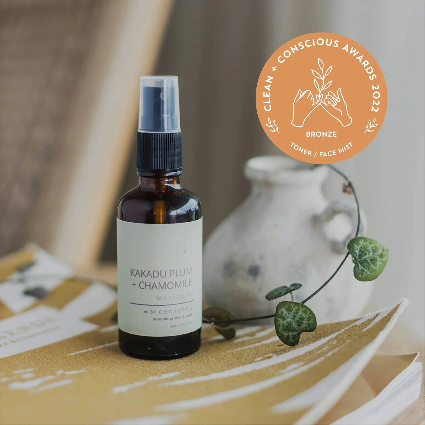 Clean & Conscious Award Winner - Wanderlightly Kakadu Plum + Chamomile Face & Body Toning Mist - Wild & Cruelty Free