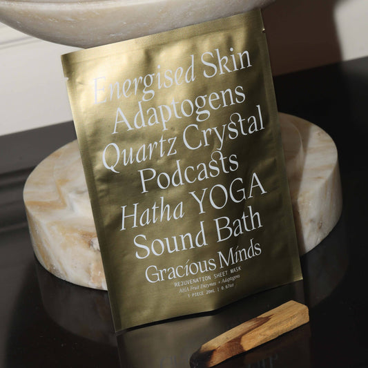 Gracious Minds Rejuvenation Gold Sheet Mask online at Wild & Cruelty Free Australia