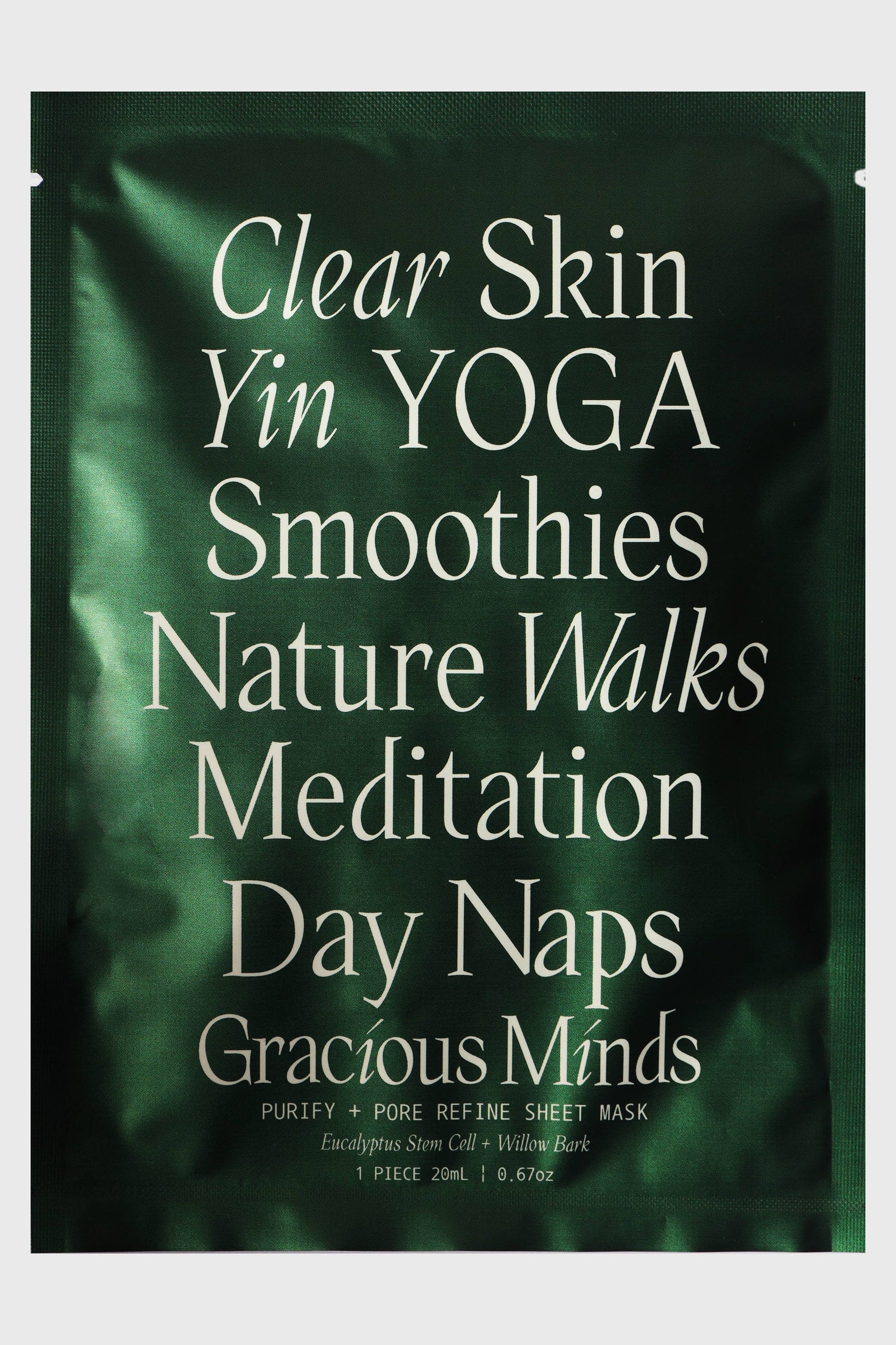 Gracious Minds Purify and Pore Refine Biodegradable Sheet Mask online at Wild & Cruelty Free Australia