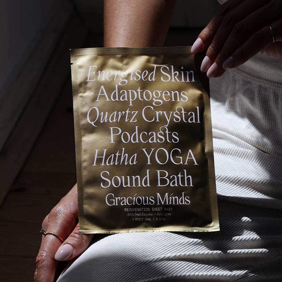 Gracious Minds Rejuvenation Gold Sheet Mask online at Wild & Cruelty Free Australia