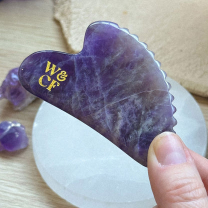 Amethyst Gua Sha Facial Massage Tool - Wild & Cruelty Free Australia