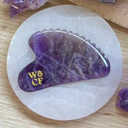 Amethyst Gua Sha Facial Massage Tool - Wild & Cruelty Free Australia