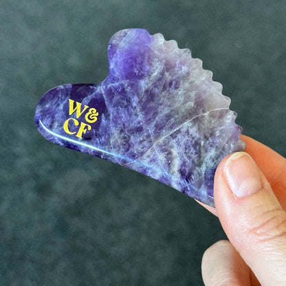 Amethyst Gua Sha Facial Massage Tool - Wild & Cruelty Free Australia