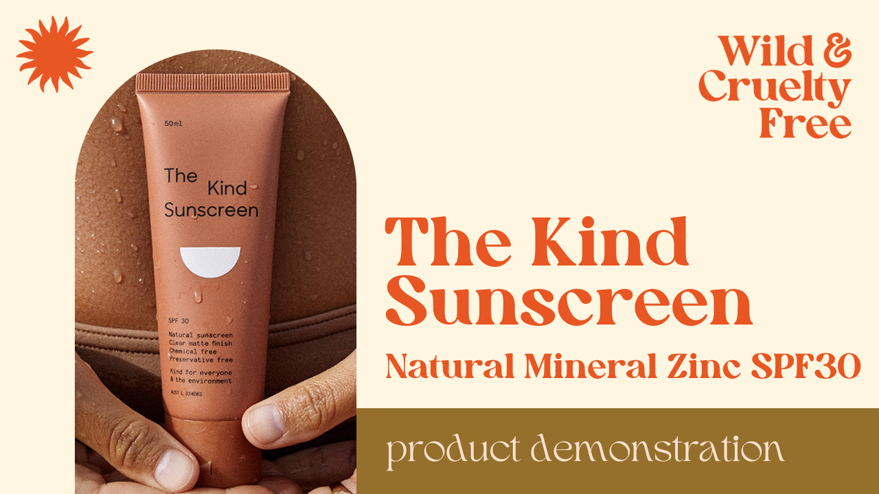 Load video: The Kind Sunscreen Natural Mineral Zinc SPF30 Review