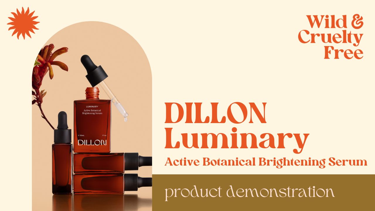 Load video: DILLON Luminary Active Botanical Brightening Serum Review