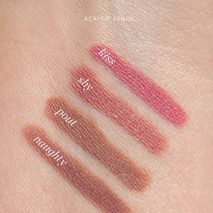 Ere Perez Acai Matte Lip Pencil Swatches - Vegan and Cruelty Free Makeup Australia