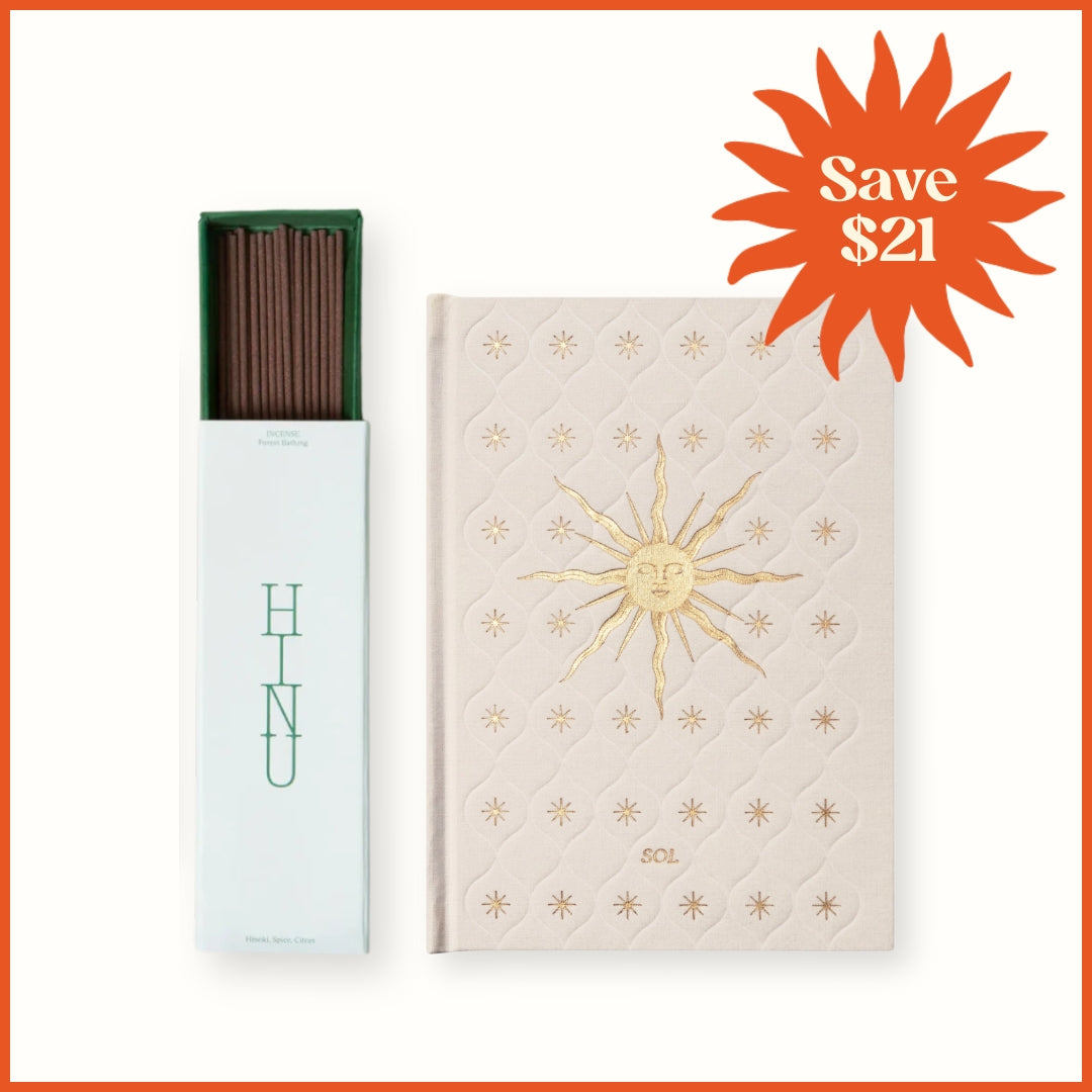Gratitude Gift Set - Dreamy Moons Gratitude Journal and HINU Incense
