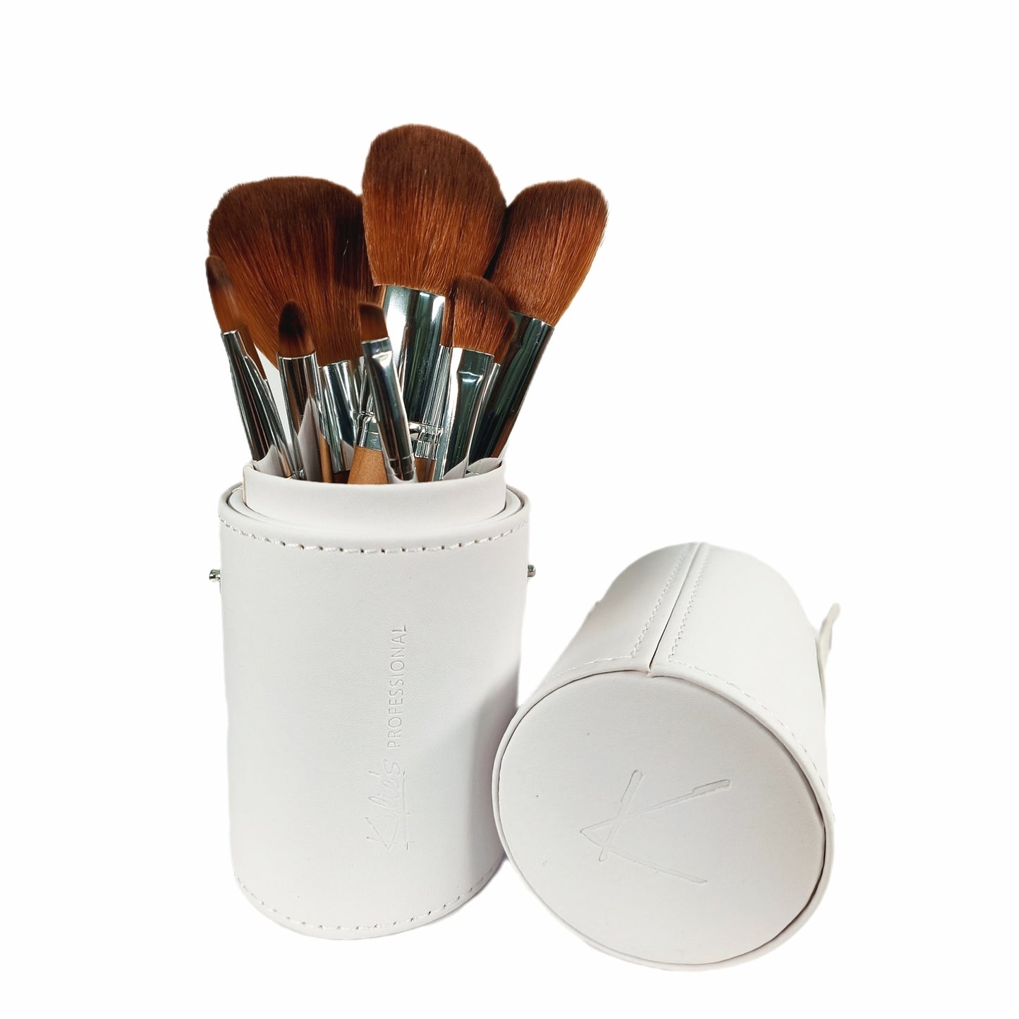 Kylie's Professional Mineral Goddess Mini-Pro & Traveller Brush Set - White Caddy