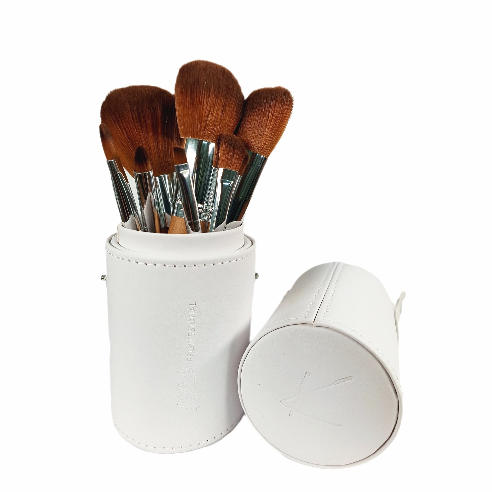 Kylie's Professional Mineral Goddess Mini-Pro & Traveller Brush Set - White Caddy