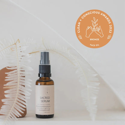 Clean and Conscious Award Winner - Wanderlightly Sacred Face Serum with Rosehip and Jojoba Oils - Wild & Cruelty Free