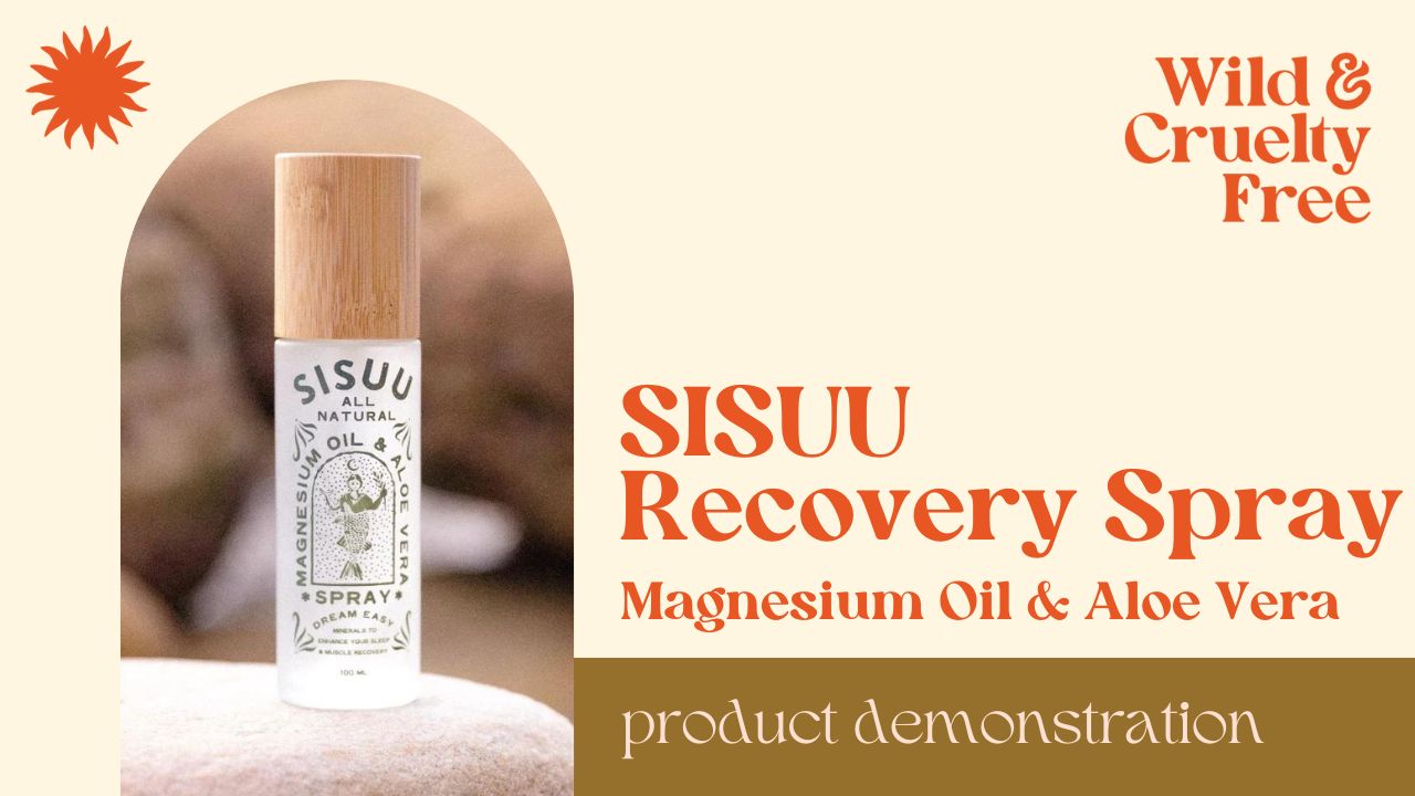 Load video: SISUU Magnesium and Aloe Very Recovery Spray Review