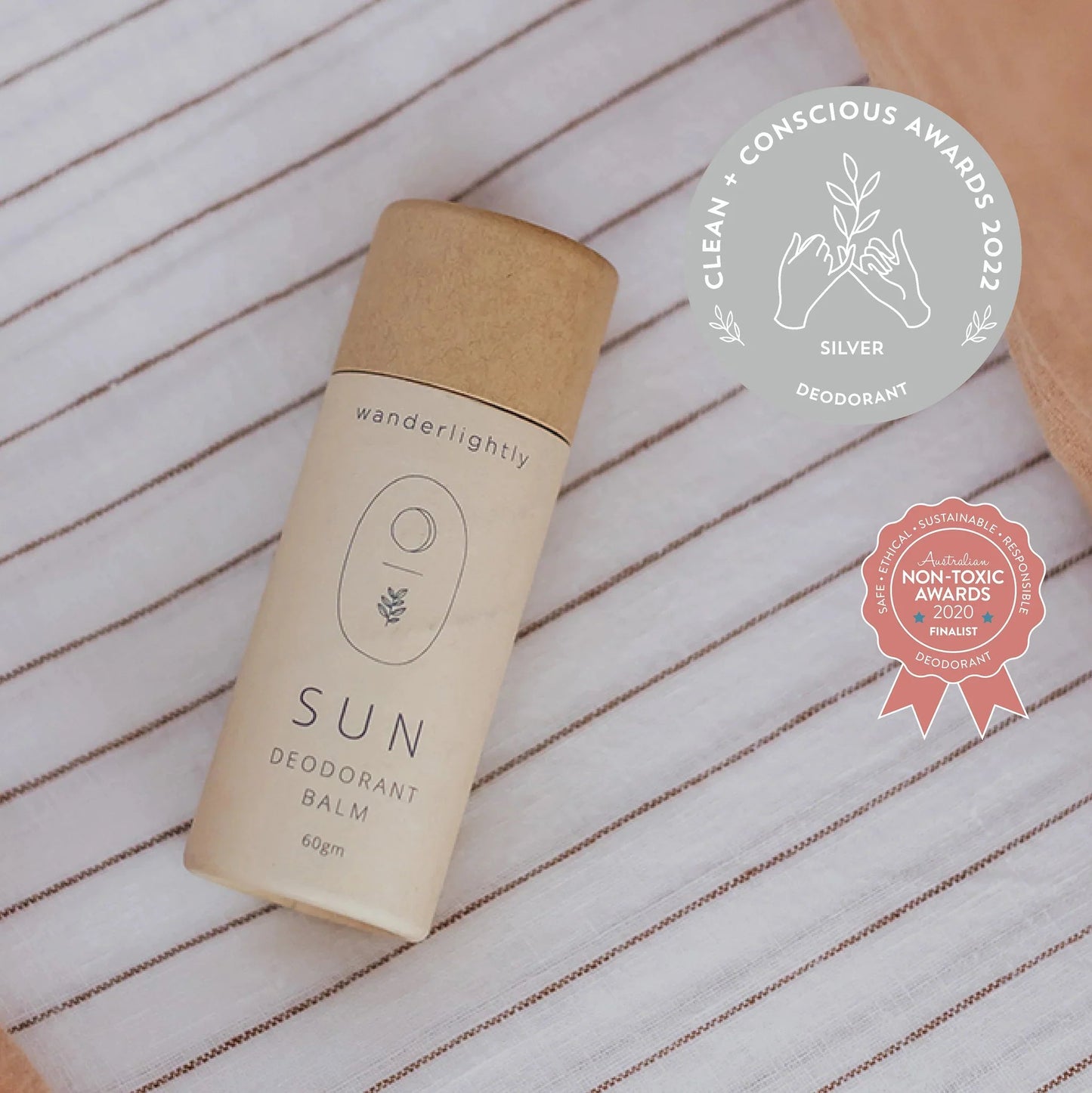 Wanderlightly SUN Unisex Natural Deodorant Balm - Wild & Cruelty Free