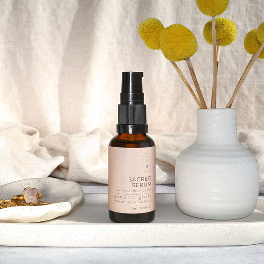 Wanderlightly Sacred Face Serum with Rosehip and Jojoba Oils - Wild & Cruelty Free Australia