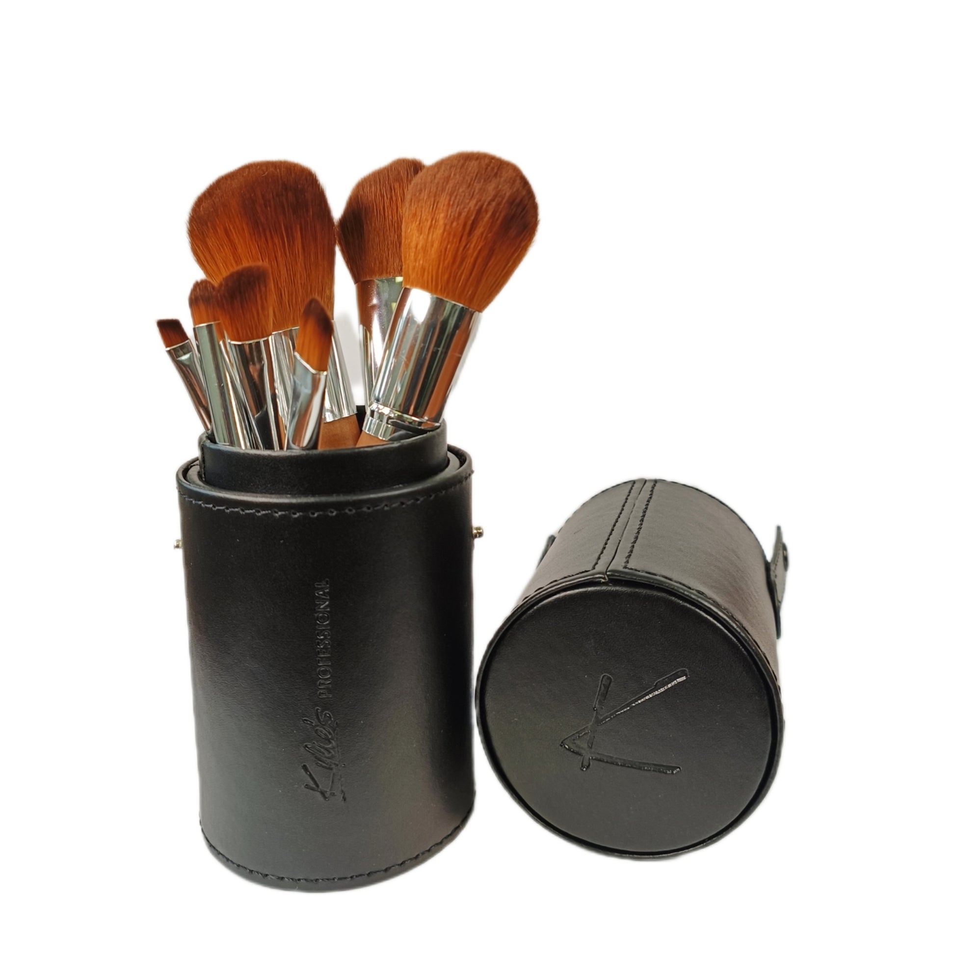 Kylie's Professional Mineral Goddess Mini-Pro & Traveller Brush Set - Black Caddy