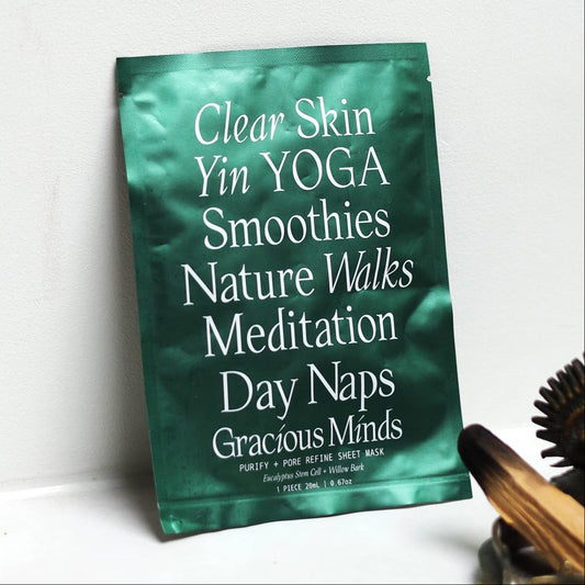Gracious Minds Purify and Pore Refine Biodegradable Sheet Mask online at Wild & Cruelty Free Australia
